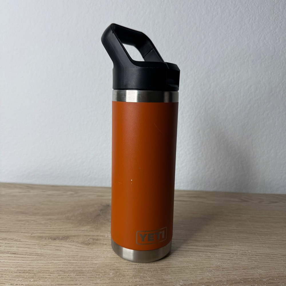 Yeti Rambler Burnt Orange 18 oz Vacuum Insulated Stainless Steel Water Bottle